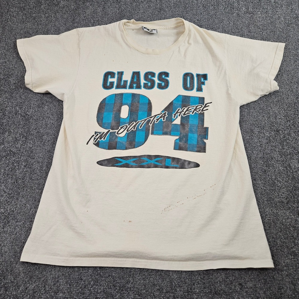 Class Of 1994 Graphic TShirt Large Beige‎ Lee Single Stitch Stained Grunge USA